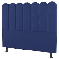 Cabeceira Cama Box Casal King Size Lana 195cm Suede Azul - Desk Design - 3