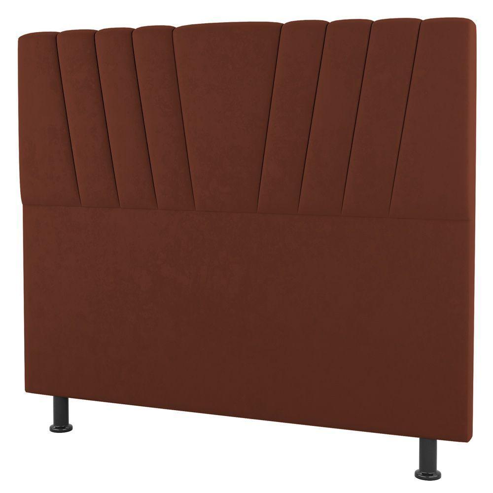 Cabeceira Cama Box Solteiro Dublin 100cm Suede Terracota - Desk Design - 1