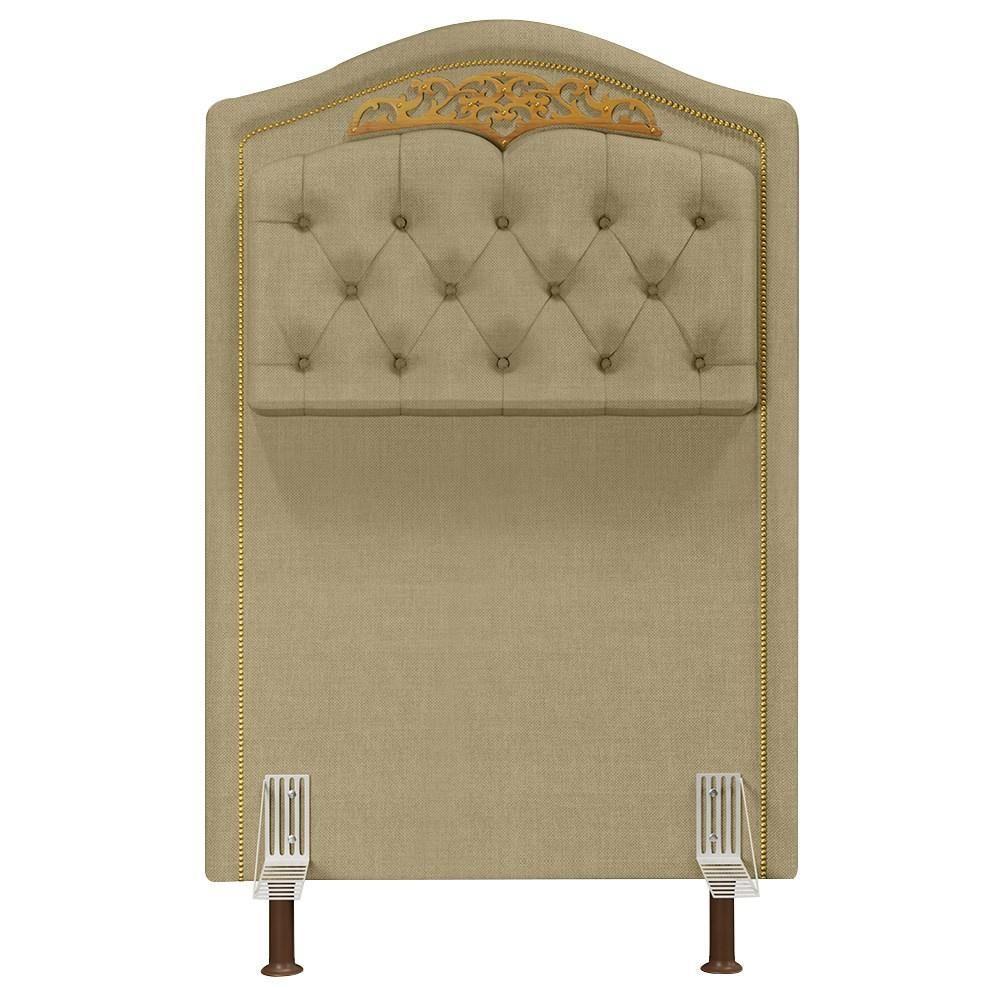 Cabeceira Cama Box Solteiro 90Cm Imperial J02 Linho Areia - 5