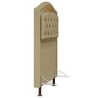 Cabeceira Cama Box Solteiro 90Cm Imperial J02 Linho Areia - 2