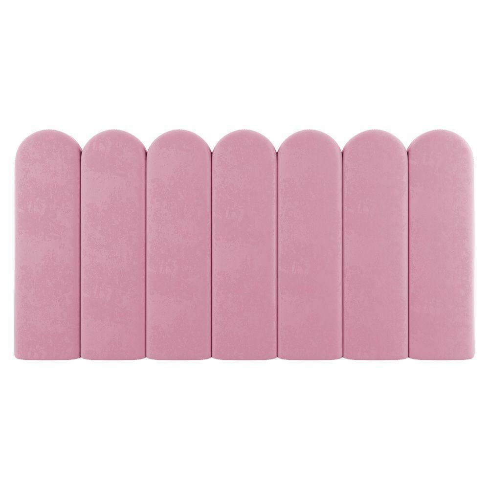 Painel Cabeceira Cama Box Solteiro Lana 90cm Suede Rosa - Desk Design - 8