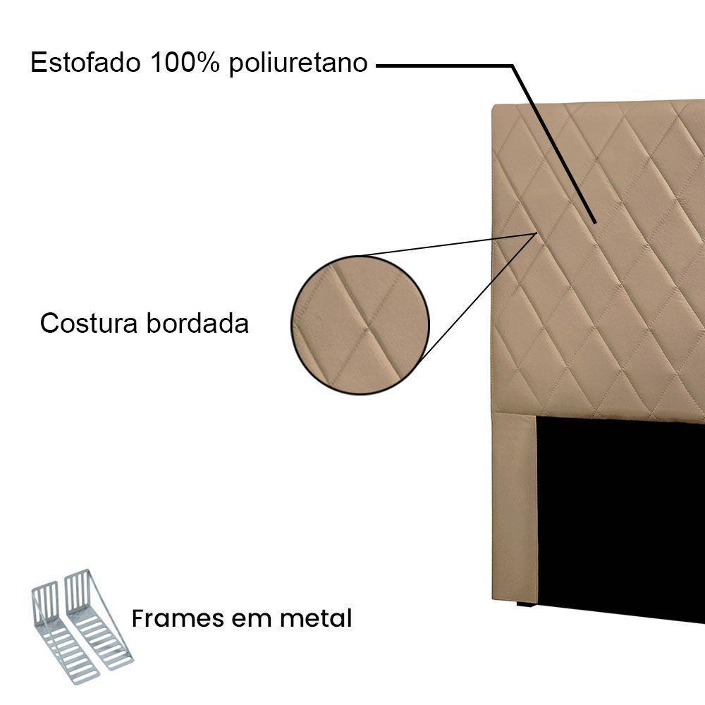 Cabeceira Solteiro 0,90m Córdoba Suede Bege - Pallazio - 3