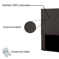 Cabeceira Solteiro 0,90m Córdoba Suede Cinza - Pallazio - 3