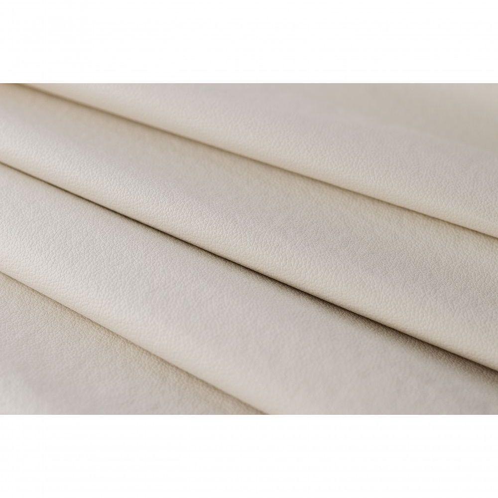 Cabeceira Casal Reta Luxo 140x60 Courino Off White - Tachas Fumê - 2