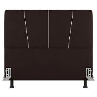 Cabeceira Cama Box Solteiro Amber 90cm Estofada Sintético Marrom - Desk Design - 6