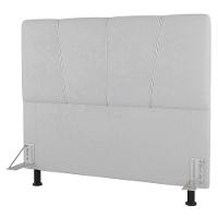 Cabeceira Cama Box Casal Queen Size Amber 160cm Estofada Sintético Branco - Desk Design - 2