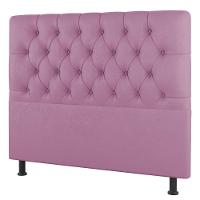 Cabeceira Cama Box Casal Nice 140cm Suede Rosa - Desk Design - 2