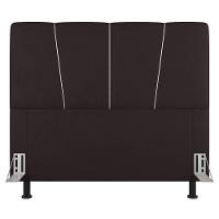 Cabeceira Cama Box Casal Amber 140cm Estofada Suede Marrom - Desk Design - 6
