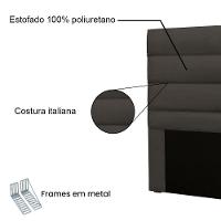 Cabeceira King 1,95m Las Palmas Suede - Pallazio Cor Cinza - 3