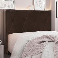 Cabeceira Queen 1,60m ávila Suede Marrom - Pallazio - 5