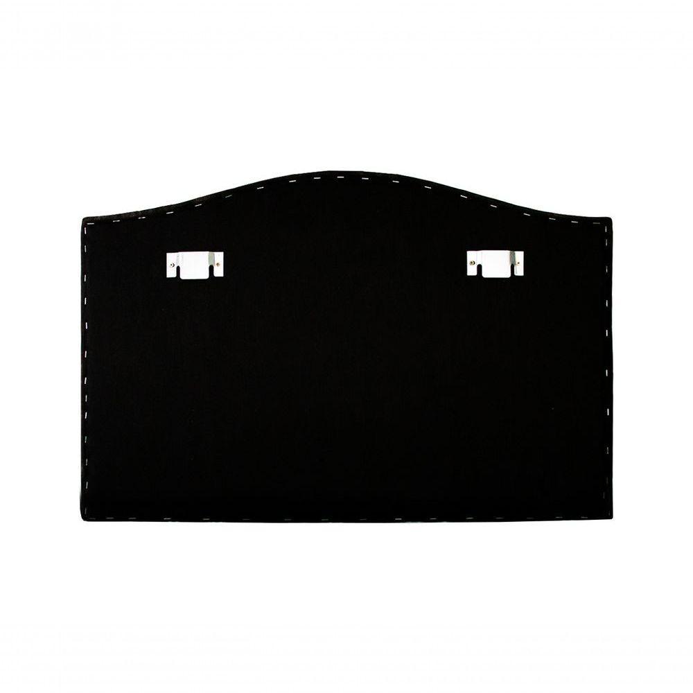 Cabeceira Solteiro Curva Luxo 90x60 Veludo Terracota - Tachas Fumê - 5