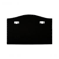 Cabeceira Solteiro Curva Luxo 90x60 Veludo Terracota - Tachas Fumê - 5