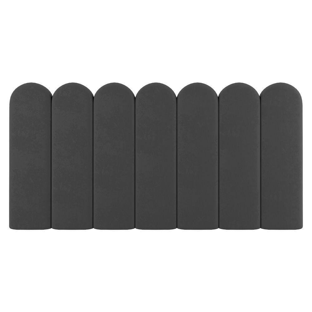 Painel Cabeceira Cama Box Solteiro Lana 90cm Linho Cinza - Desk Design - 6