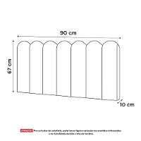 Painel Cabeceira Cama Box Solteiro Lana 90cm Linho Cinza - Desk Design - 13