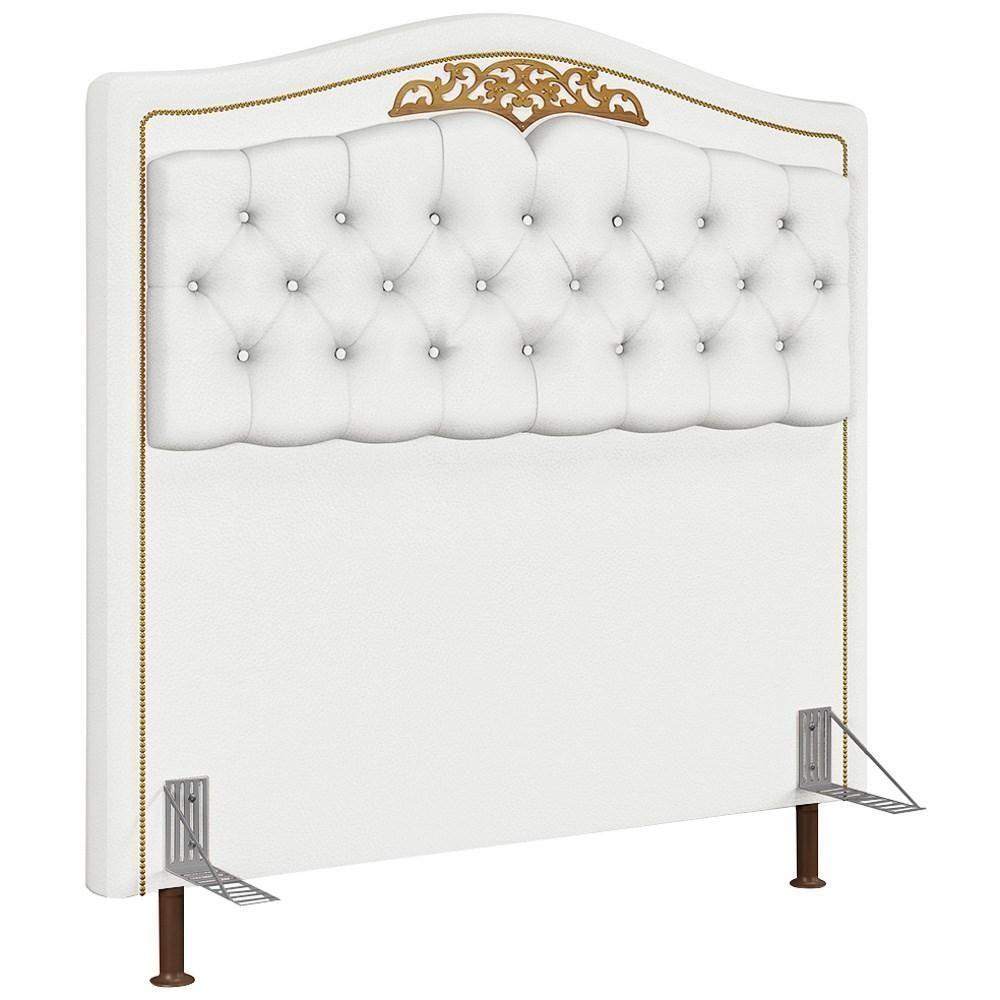 Cabeceira Cama Box Casal Queen 160Cm Imperial J02 Corano Branco - 1