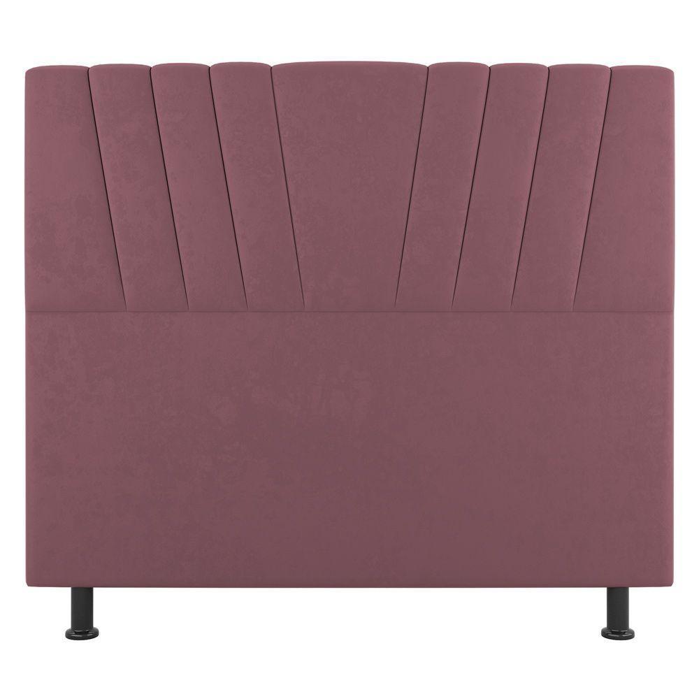 Cabeceira Cama Box Casal Dublin 140cm Suede Rosê - Desk Design - 6