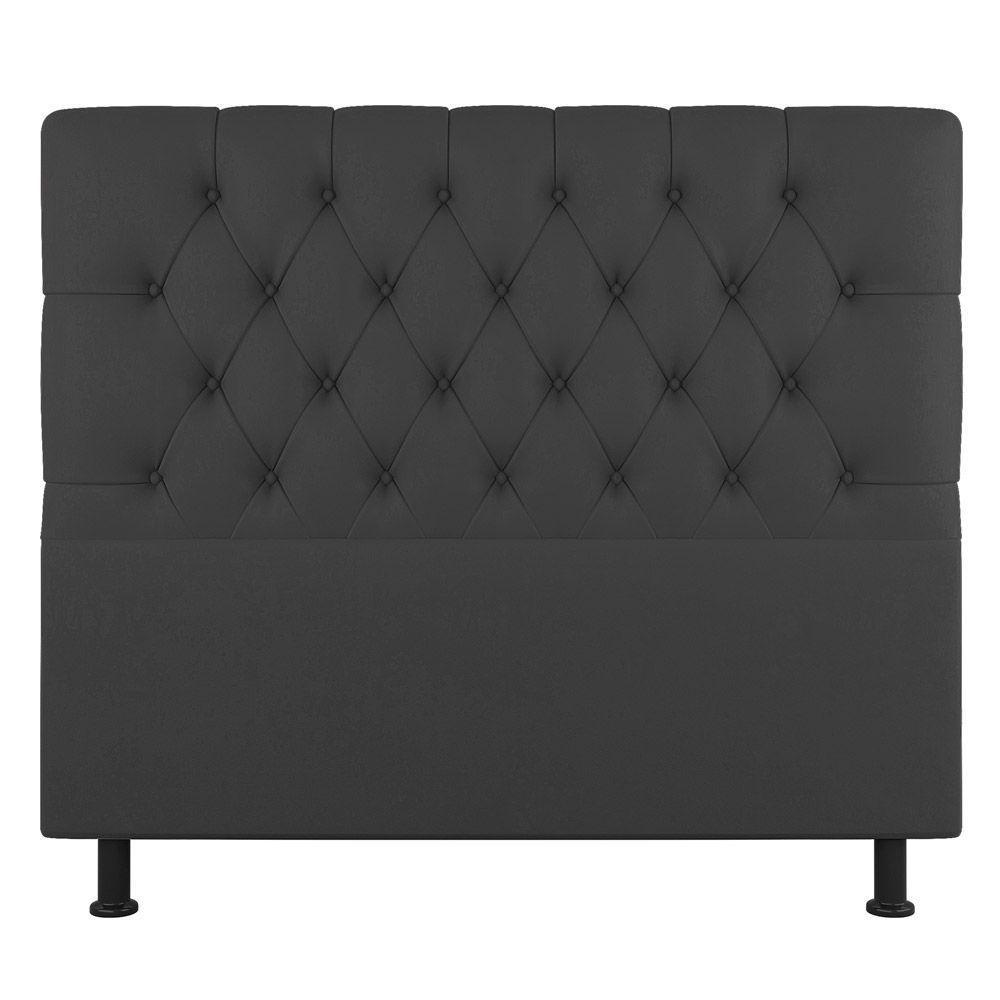 Cabeceira Cama Box Casal King Size Nice 195cm Linho Cinza - Desk Design - 5