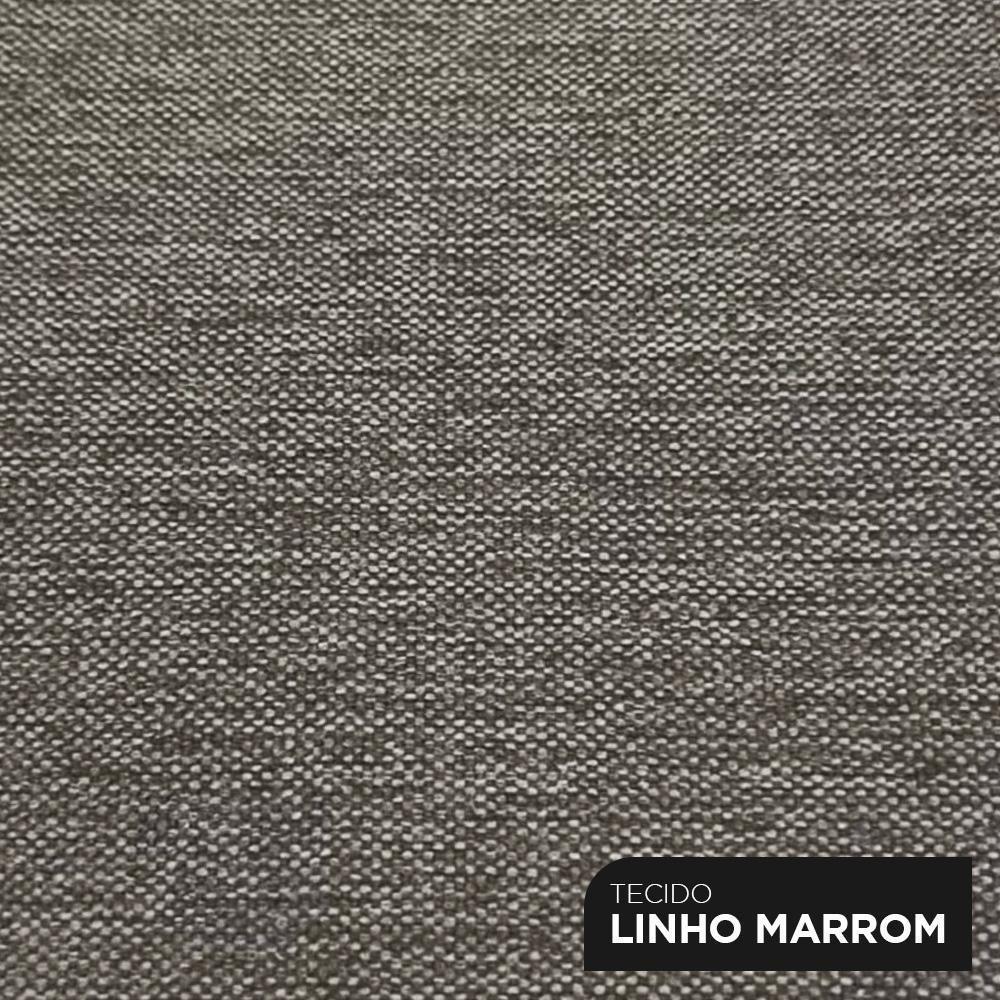 Cabeceira Cama Box Solteiro Dublin 100cm Linho Marrom - Desk Design - 6