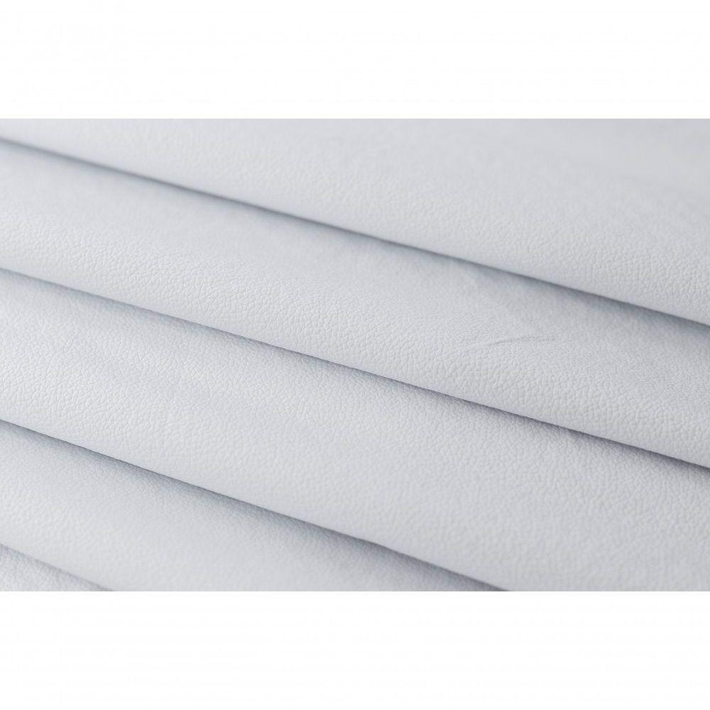 Cabeceira King Curva Luxo 193x60 Courino Branco - Tachas Fumê - 5