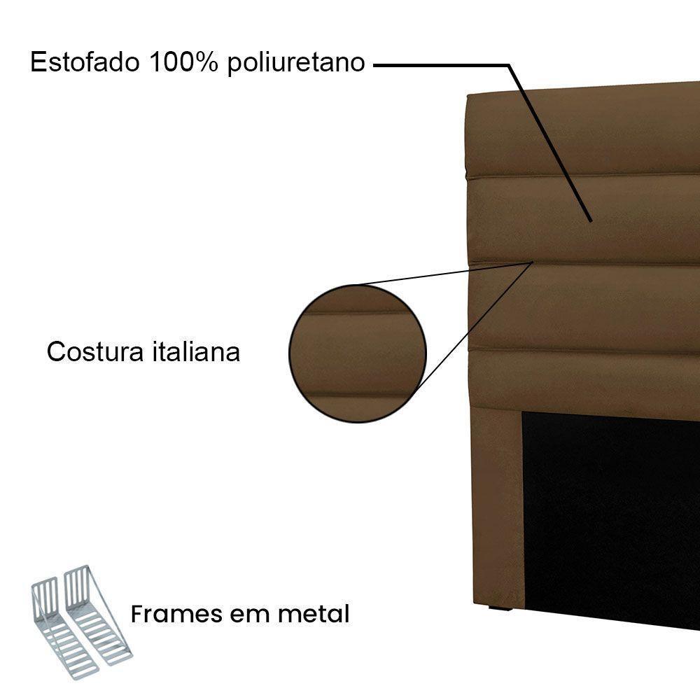 Cabeceira King 1,95m Las Palmas Suede - Pallazio Cor Caramelo - 3