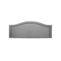 Cabeceira King Curva Luxo 193x60 Suede Cinza - Tachas Fumê - 2