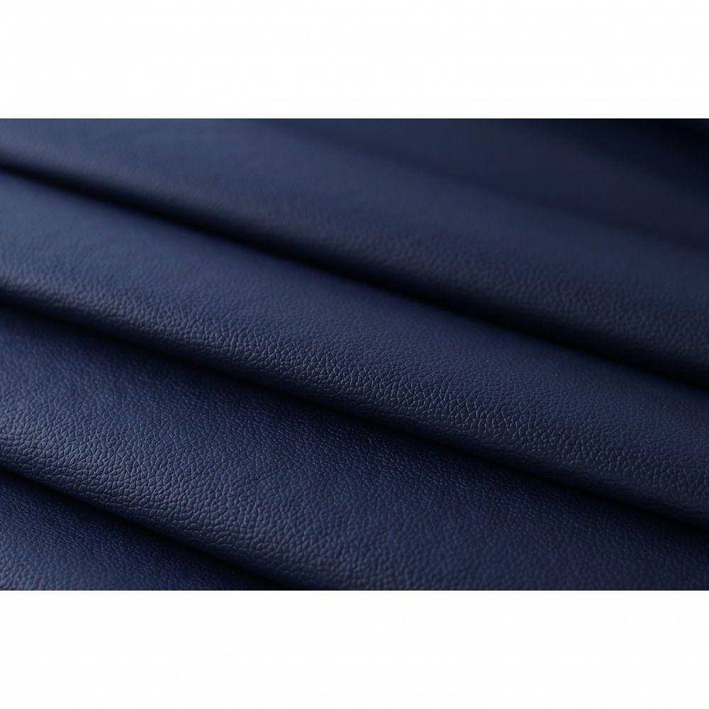 Cabeceira King Reta Luxo 193x60 Courino Azul - Tachas Fumê - 5