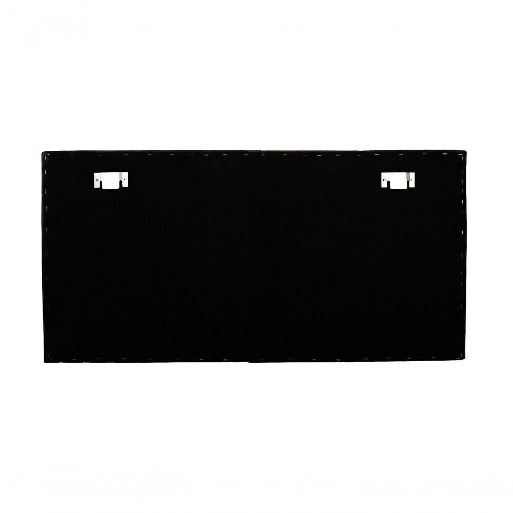 Cabeceira King Reta Luxo 193x60 Courino Azul - Tachas Fumê - 6