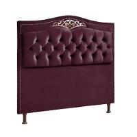 Conjunto Cabeceira E Calçadeira Holanda 140 Cm Luxor Roxo Speciale Home Roxo - 13