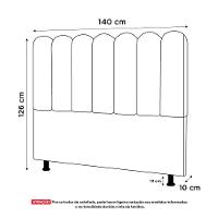 Cabeceira Cama Box Casal Lana 140cm Suede Rosê - Desk Design - 5