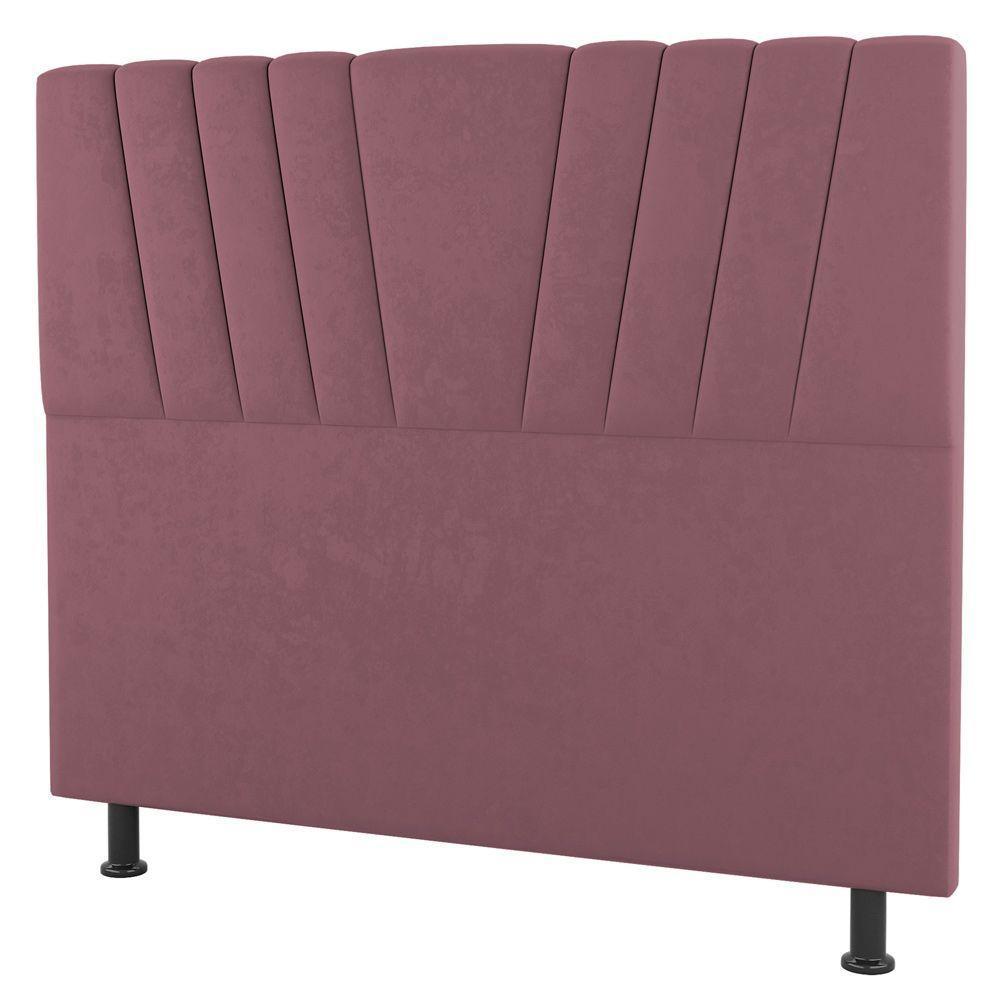 Cabeceira Cama Box Solteiro Dublin 100cm Suede Rosê - Desk Design - 2