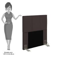 Cabeceira Cama Box Solteiro 90Cm Pérola W01 Corano Marrom - 2