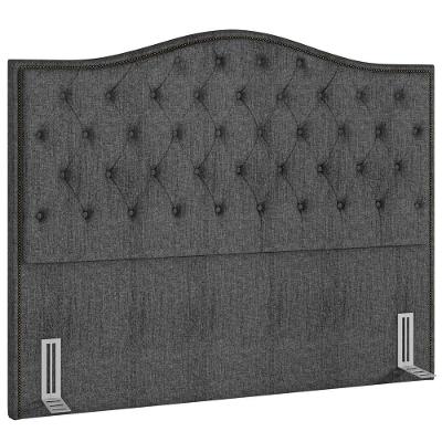 Cabeceira Cama Box Casal King 195Cm Siena P02 Linho Cinza