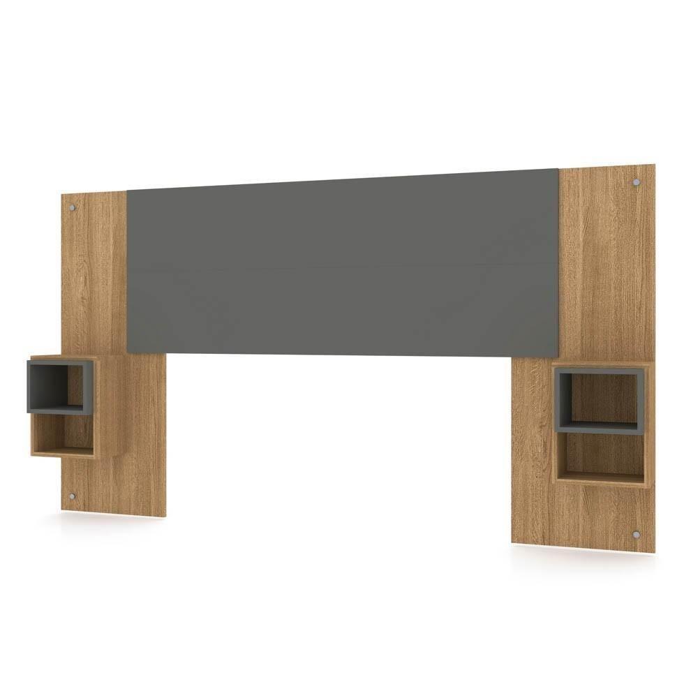 Cabeceira Extensível Solteiro Casal Com 2 Mesas Lateral Japão V02 Nature/Alasca - 1