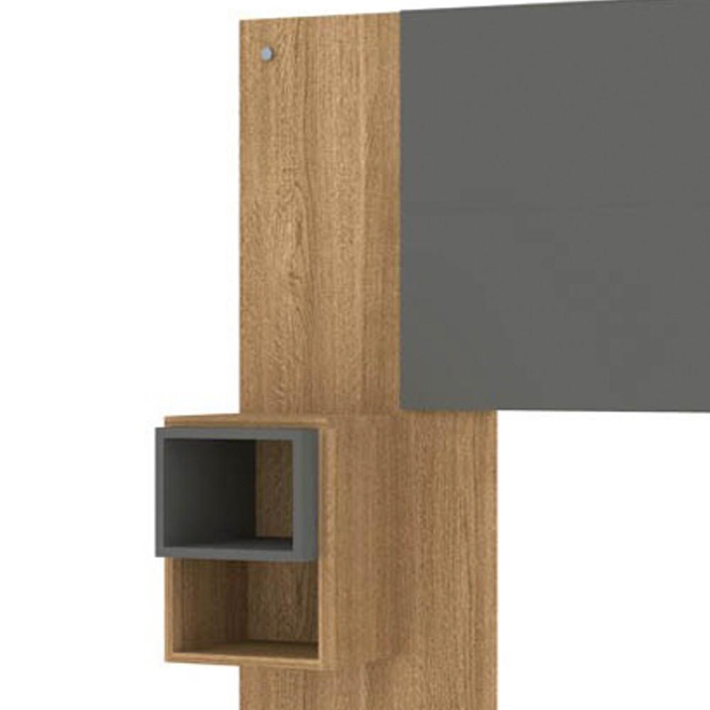 Cabeceira Extensível Solteiro Casal Com 2 Mesas Lateral Japão V02 Nature/Alasca - 4