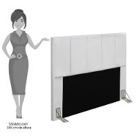 Cabeceira Cama Box Casal Queen 160Cm Pérola W01 Corano Branco - 2