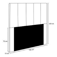 Cabeceira Cama Box Casal Queen 160Cm Pérola W01 Corano Branco - 3