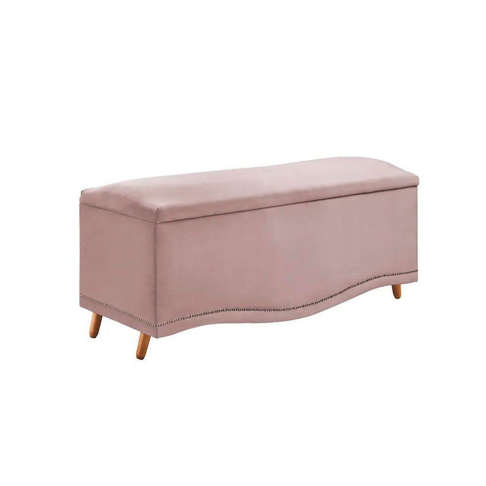 Conjunto Cabeceira E Calçadeira Holanda 140 Cm Luxor Rosê Speciale Home Rose - 6