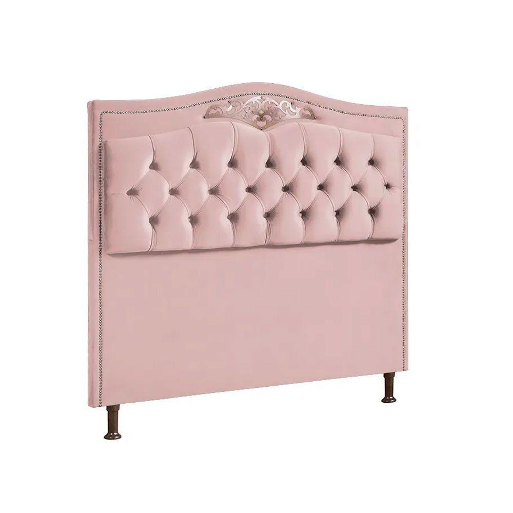 Conjunto Cabeceira E Calçadeira Holanda 140 Cm Luxor Rosê Speciale Home Rose - 7