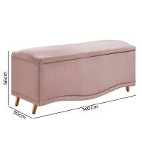 Conjunto Cabeceira E Calçadeira Holanda 140 Cm Luxor Rosê Speciale Home Rose - 3