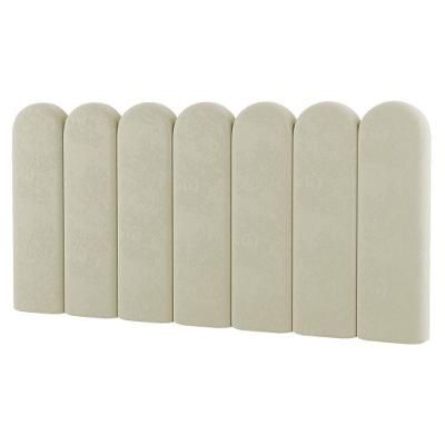 Painel Cabeceira Cama Box Casal Queen Size Lana 160cm Sintético Bege - Desk Design