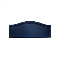 Cabeceira Casal Curva Luxo 140x60 Courino Azul - Tachas Fumê