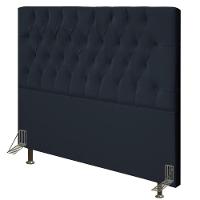 Cabeceira Cama Box Casal King 195Cm Diamante Veludo J02 Preto - 1