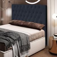 Cabeceira Cama Box Casal King 195Cm Diamante Veludo J02 Preto - 5