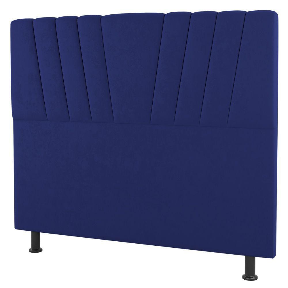Cabeceira Cama Box Solteiro Dublin 100cm Suede Azul - Desk Design - 2