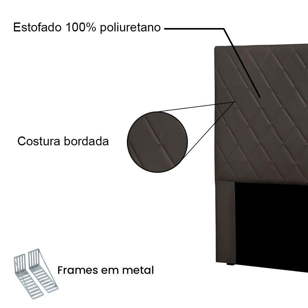 Cabeceira Queen 1,60m Córdoba Suede - Pallazio Cor Cinza - 3