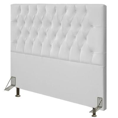 Cabeceira Cama Box King 195Cm Diamante Sintético J02 Branco