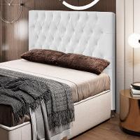 Cabeceira Cama Box King 195Cm Diamante Sintético J02 Branco - 5
