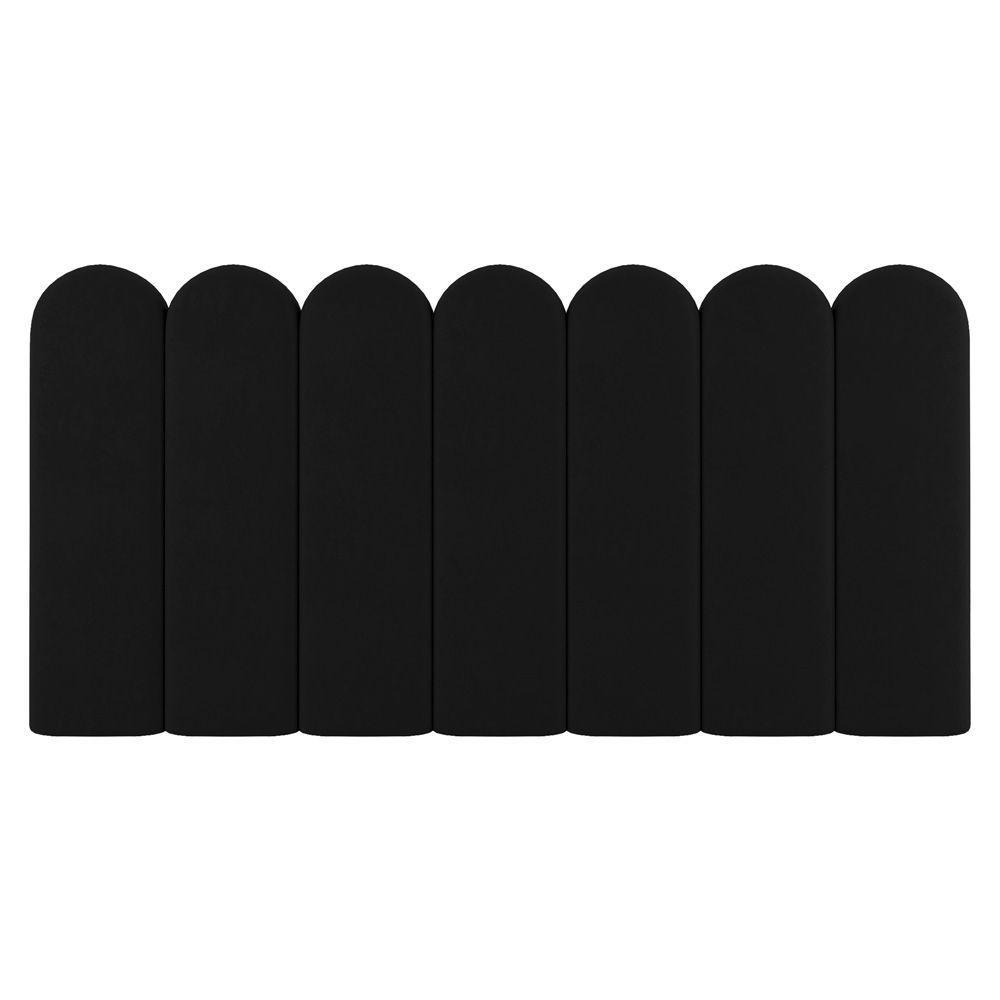 Painel Cabeceira Cama Box Casal Queen Size Lana 160cm Suede Preto - Desk Design - 8