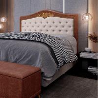 Cabeceira Cama Box Casal Queen 160Cm Imperial J02 Facto Marrom/Bege - 6
