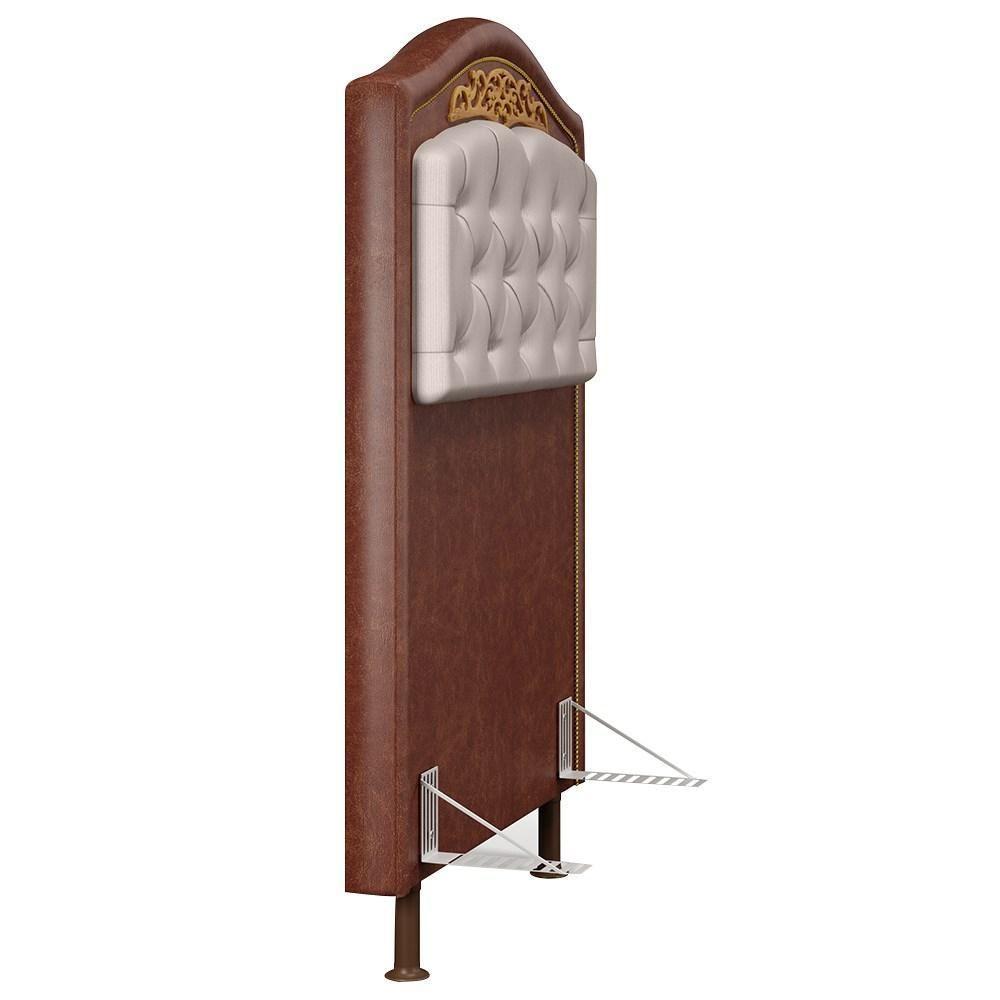 Cabeceira Cama Box Solteiro 90Cm Imperial J02 Facto Marrom/Bege - 2